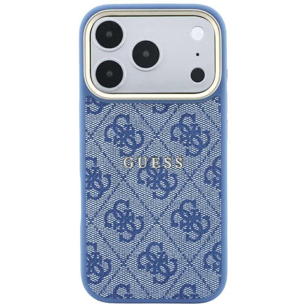 Guess Embossed 4G Classic MagSafe dėklas iPhone 17 Pro / 18 Pro - Mėlynas -- iPhone 17 Pro / iPhone 18 Pro