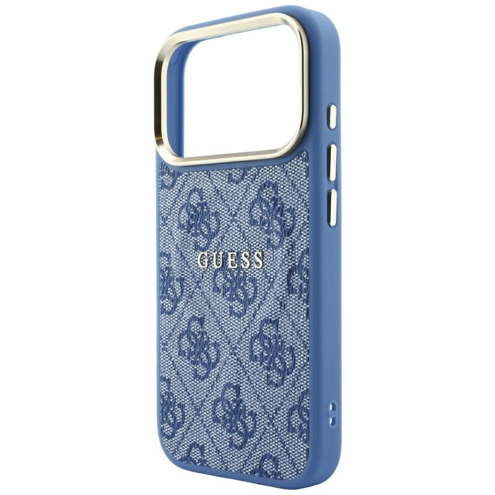 Guess Embossed 4G Classic MagSafe dėklas iPhone 17 Pro / 18 Pro - Mėlynas -- iPhone 17 Pro / iPhone 18 Pro
