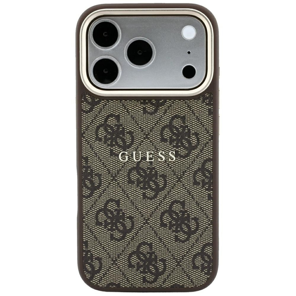 Guess Embossed 4G Classic MagSafe dėklas iPhone 17 Pro Max / 18 Pro Max - Rudas -- iPhone 17 Pro Max / iPhone 18 Pro Max
