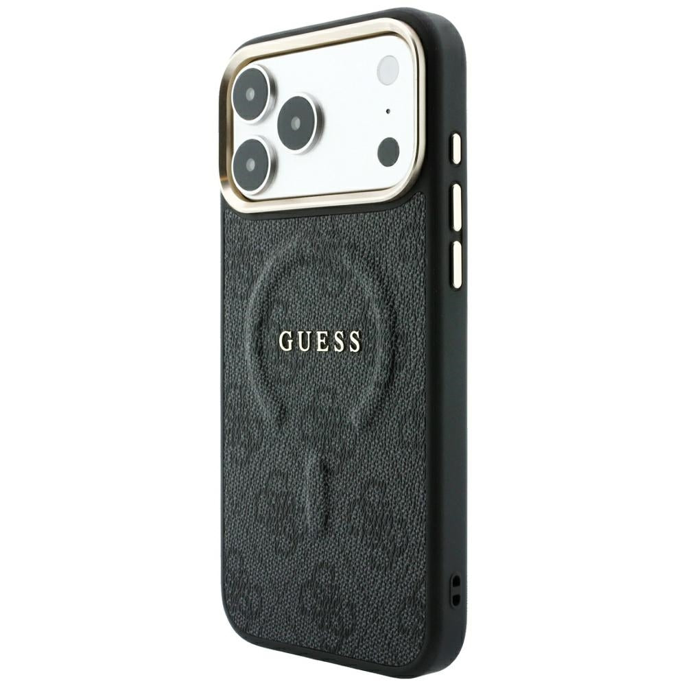 Guess Embossed 4G Classic MagSafe dėklas iPhone 17 Pro Max / 18 Pro Max - Juodas -- iPhone 17 Pro Max / iPhone 18 Pro Max