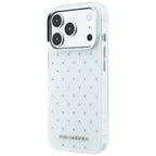Karl Lagerfeld IML blizgūs dėklas su visapusiu logotipu ir elektrinės plokavimo logotipu - baltas (iPhone 17 Pro / 18...