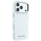 Karl Lagerfeld IML blizgūs dėklas su visapusiu logotipu ir elektrinės plokavimo logotipu - baltas (iPhone 17 Pro / 18...