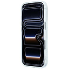Karl Lagerfeld IML blizgūs dėklas su visapusiu logotipu ir elektrinės plokavimo logotipu - baltas (iPhone 17 Pro / 18...