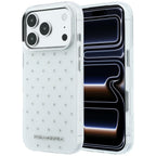 Karl Lagerfeld IML kristalai visame paviršiuje ir galivanizuoto logotipo dėklas iPhone 17 Pro Max / 18 Pro Max - baltas...