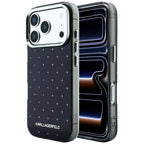 Karl Lagerfeld IML kristalai visame paviršiuje ir galivanizuoto logotipo dėklas iPhone 17 Pro Max / 18 Pro Max - juodas...