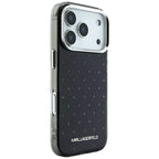 Karl Lagerfeld IML kristalai visame paviršiuje ir galivanizuoto logotipo dėklas iPhone 17 Pro Max / 18 Pro Max - juodas...