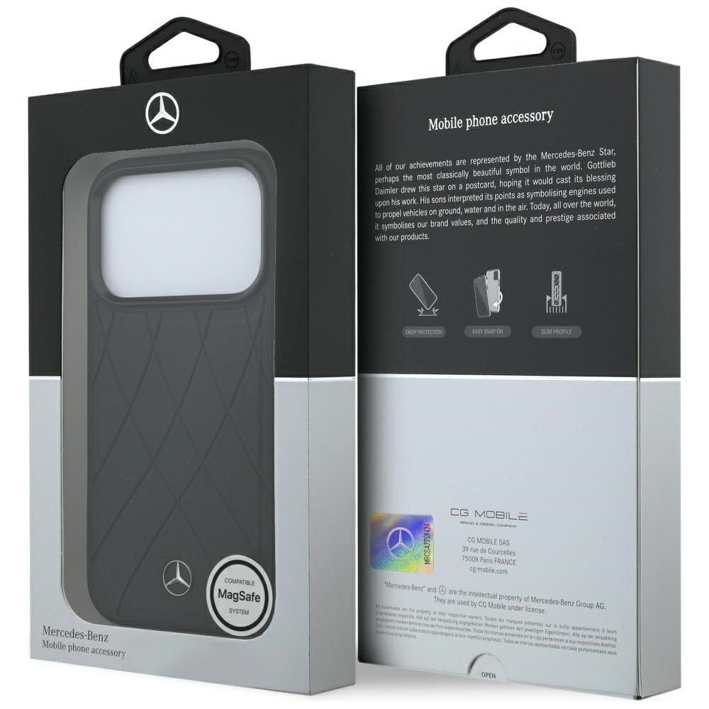 Mercedes Odos Kryžminės linijos MagSafe dėklas iPhone 17 Pro / 18 Pro - juodas -- iPhone 17 Pro / iPhone 18 Pro