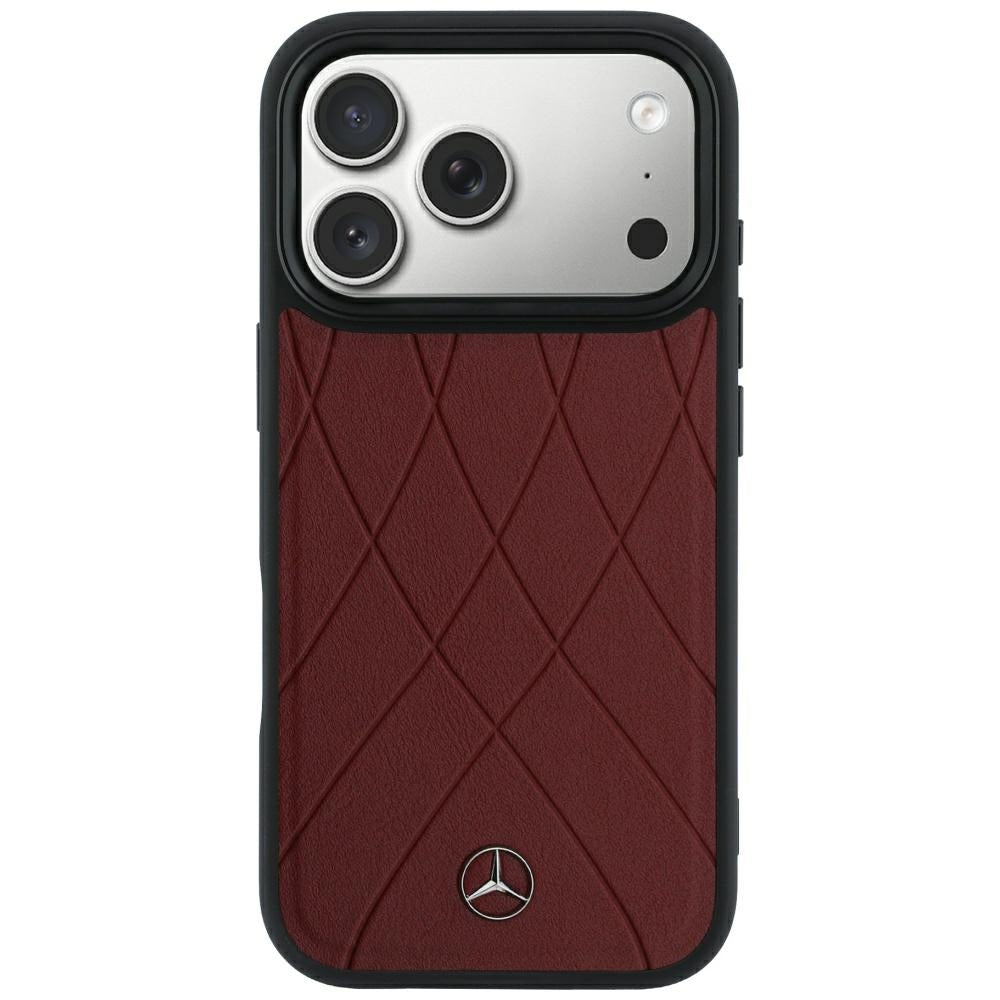 Mercedes Odos Kryžminės linijos MagSafe dėklas iPhone 17 Pro Max / 18 Pro Max - burgundo -- iPhone 17 Pro Max / iPhone 18...