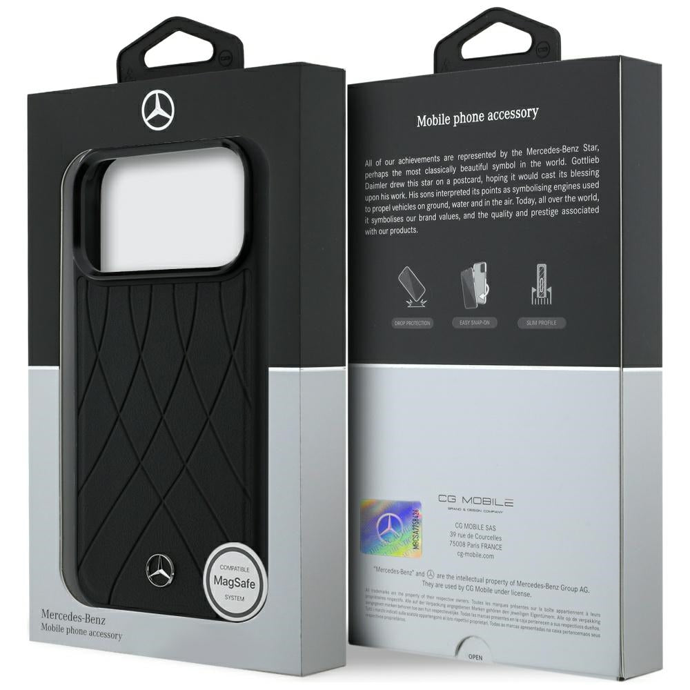 Mercedes Odos Kryžminės linijos MagSafe dėklas iPhone 17 Pro Max / 18 Pro Max - juodas -- iPhone 17 Pro Max / iPhone 18...