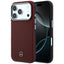 Mercedes Leather Semi Wrap Wood Effect MagSafe dėklas iPhone 17 Pro Max / 18 Pro Max - burgundinis -- iPhone 17 Pro Max /...