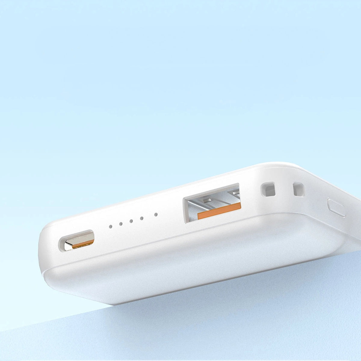 Magnetinis powerbank Dudao K14S+ 10000mAh 22.5W USB-A + USB-C suderinamassu MagSafe su stovu - baltas -- Powerbanks