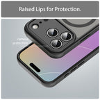 Dėklas iPhone 18 Pro / 17 Pro, magnetinis matinis, atsparus smūgiams, PC TPU – juodas -- iPhone 18 Pro / iPhone 17 Pro
