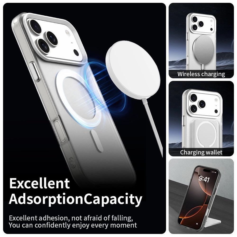 Apsauginis hibridinis magnetinis dėklas iPhone 18 Pro / 17 Pro, atsparus smūgiams - baltas -- iPhone 18 Pro / iPhone 17 Pro