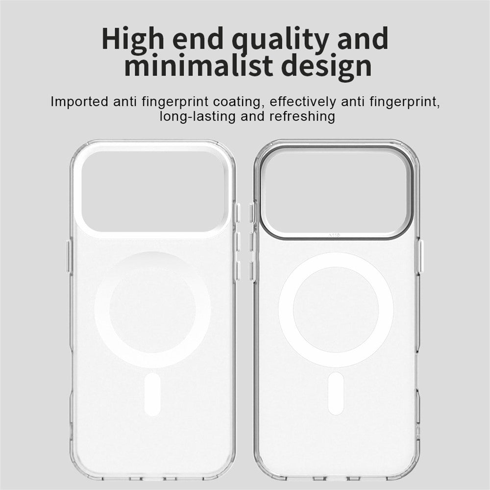 Apsauginis hibridinis magnetinis dėklas iPhone 18 Pro / 17 Pro, atsparus smūgiams - baltas -- iPhone 18 Pro / iPhone 17 Pro