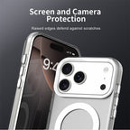 Apsauginis hibridinis magnetinis dėklas iPhone 18 Pro / 17 Pro, atsparus smūgiams - baltas -- iPhone 18 Pro / iPhone 17 Pro