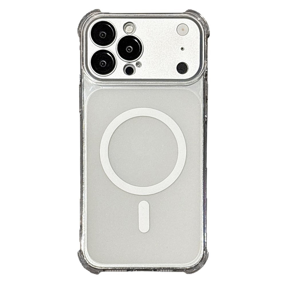 Dėklas iPhone 18 Pro Max / 17 Pro Max, magnetinis, TPU, su nuimamu kameros dangteliu - skaidrus -- iPhone 18 Pro Max /...