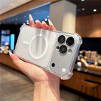 Dėklas iPhone 18 Pro Max / 17 Pro Max, magnetinis, TPU, su nuimamu kameros dangteliu - skaidrus -- iPhone 18 Pro Max /...