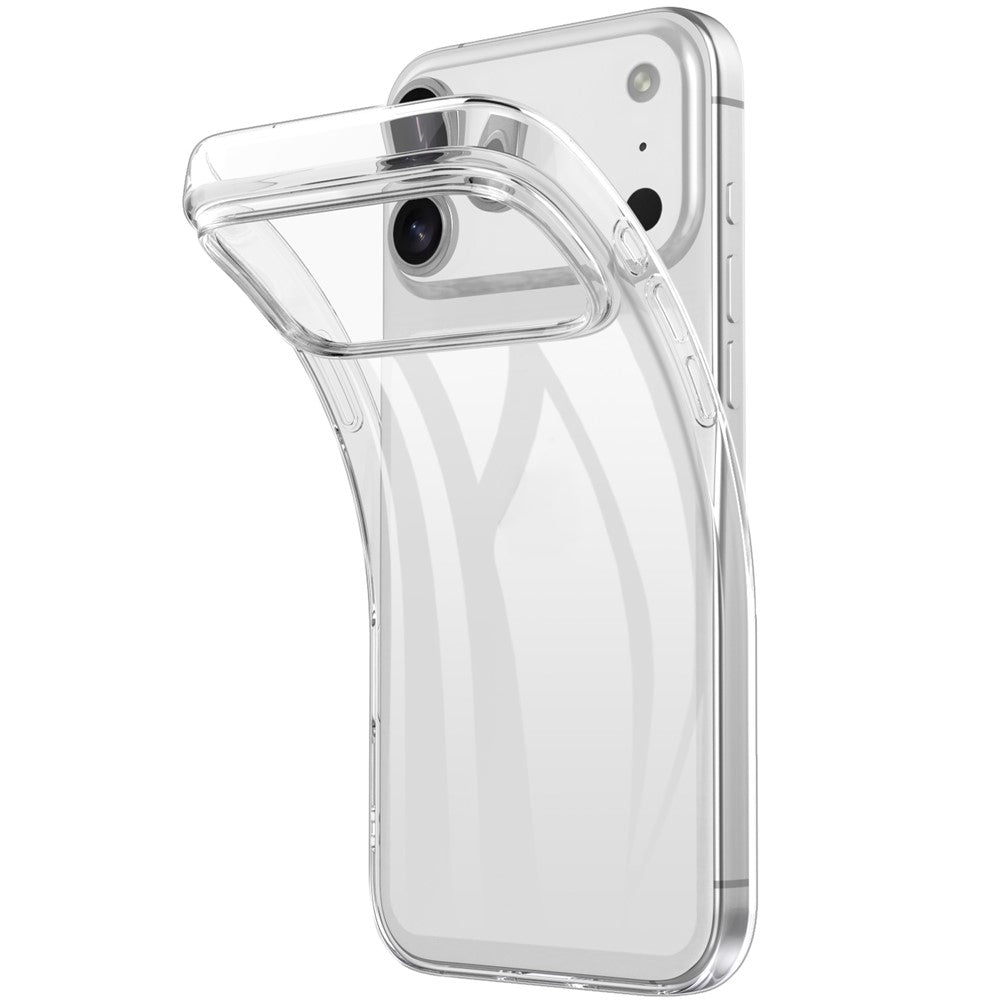 Dėklas iPhone 18 Pro / 17 Pro, TPU, nepaliekantis pirštų atspaudų - skaidrus -- iPhone 18 Pro / iPhone 17 Pro