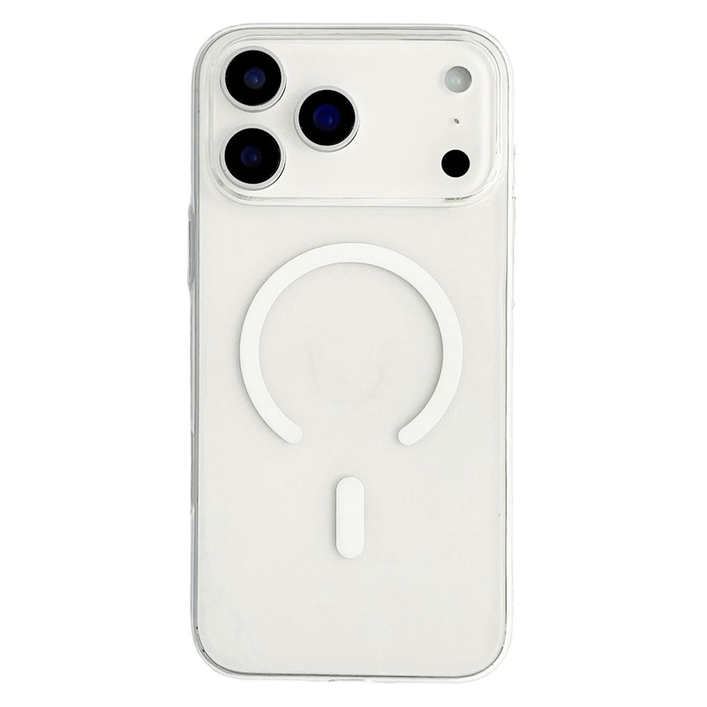 Dėklas iPhone 18 Pro / 17 Pro su MagSafe, PC, skaidrus baltas -- iPhone 18 Pro / iPhone 17 Pro