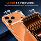 Hibridinis akrilo ir TPU dėklas iPhone 18 Pro Max / 17 Pro Max su kameros apsauga - skaidrus -- iPhone 18 Pro Max /...