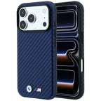 BMW M Carbon Metal Logo MagSafe dėklas iPhone 17 Pro / 18 Pro - tamsiai mėlynas -- iPhone 17 Pro / iPhone 18 Pro