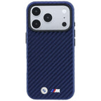 BMW M Carbon Metal Logo MagSafe dėklas iPhone 17 Pro / 18 Pro - tamsiai mėlynas -- iPhone 17 Pro / iPhone 18 Pro
