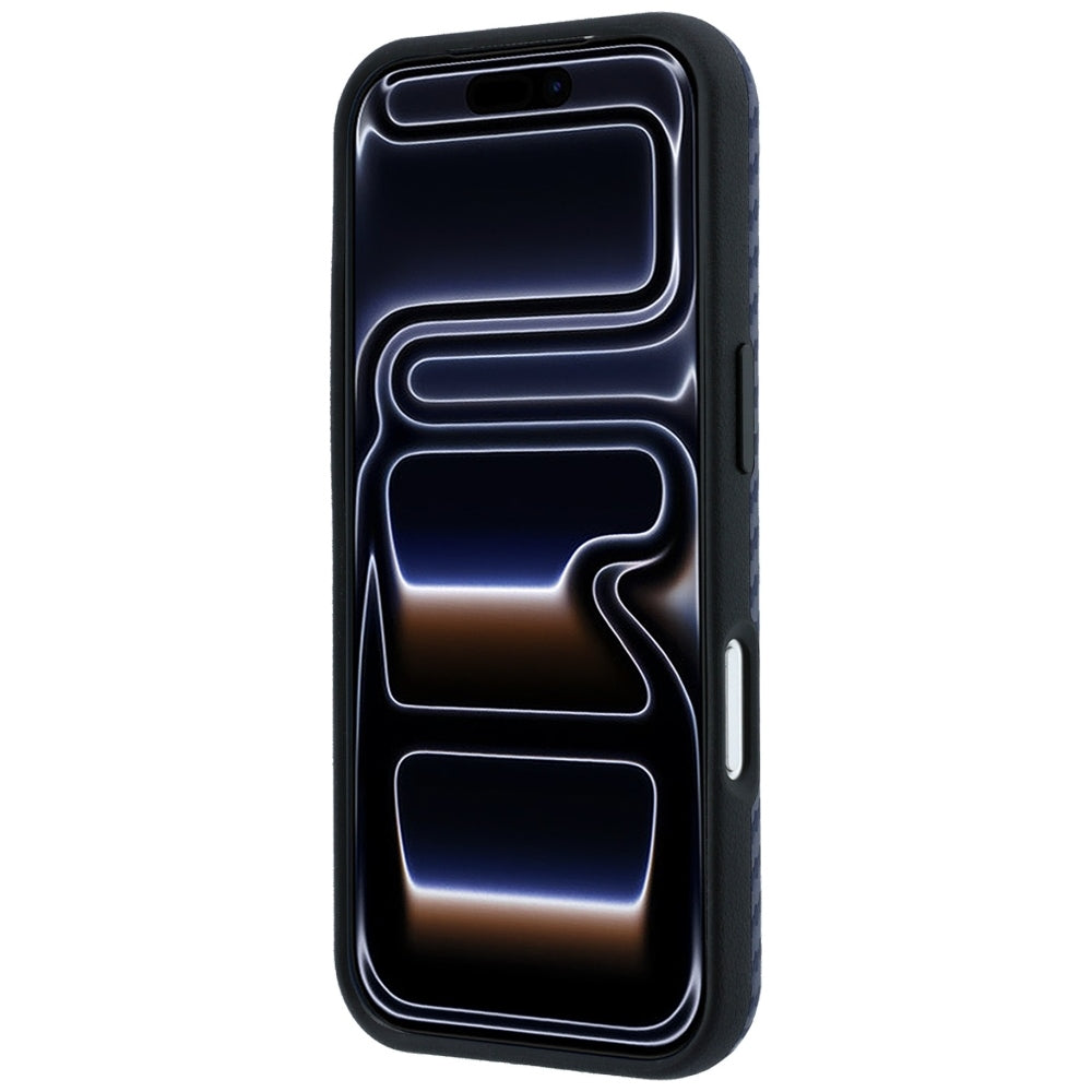 BMW M Carbon Metal Logo MagSafe dėklas iPhone 17 Pro / 18 Pro - tamsiai mėlynas -- iPhone 17 Pro / iPhone 18 Pro