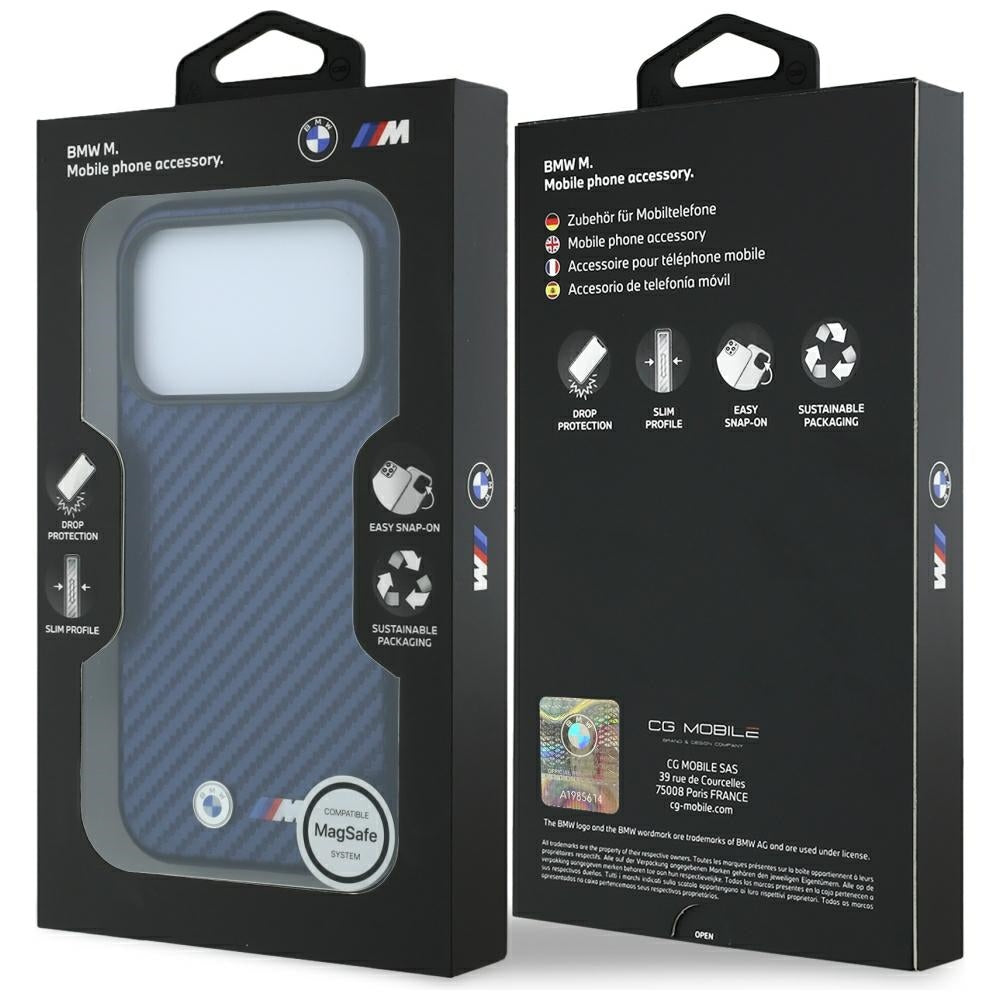 BMW M Anglies metalinis logotipas MagSafe dėklas iPhone 17 Pro Max / 18 Pro Max - Tamsiai mėlyna -- iPhone 17 Pro Max /...