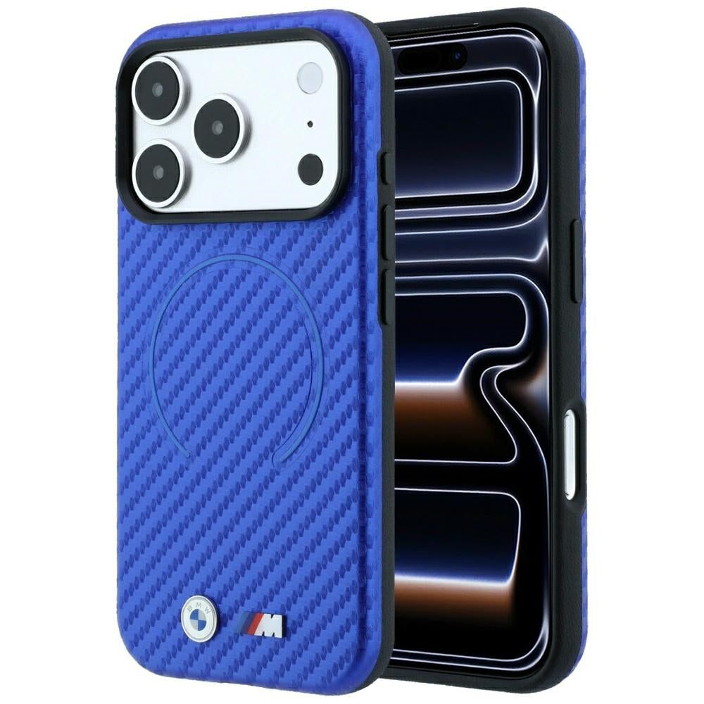 BMW M Spausdintasis anglies žiedas MagSafe dėklas iPhone 17 Pro / 18 Pro - Mėlyna -- iPhone 17 Pro / iPhone 18 Pro