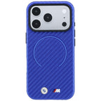 BMW M Spausdintasis anglies žiedas MagSafe dėklas iPhone 17 Pro / 18 Pro - Mėlyna -- iPhone 17 Pro / iPhone 18 Pro