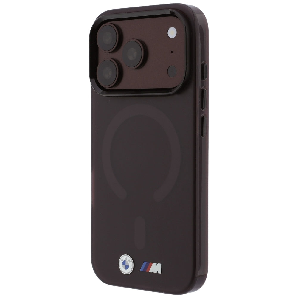 BMW M IML Matinis metalinis logotipas ir apvadai MagSafe dėklas iPhone 17 Pro / 18 Pro - Bordo -- iPhone 17 Pro / iPhone...