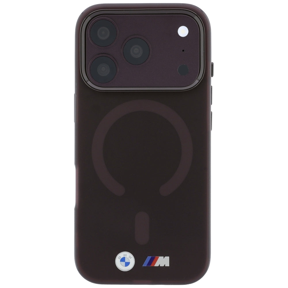 BMW M IML Matinis metalinis logotipas ir apvadai MagSafe dėklas iPhone 17 Pro / 18 Pro - Bordo -- iPhone 17 Pro / iPhone...