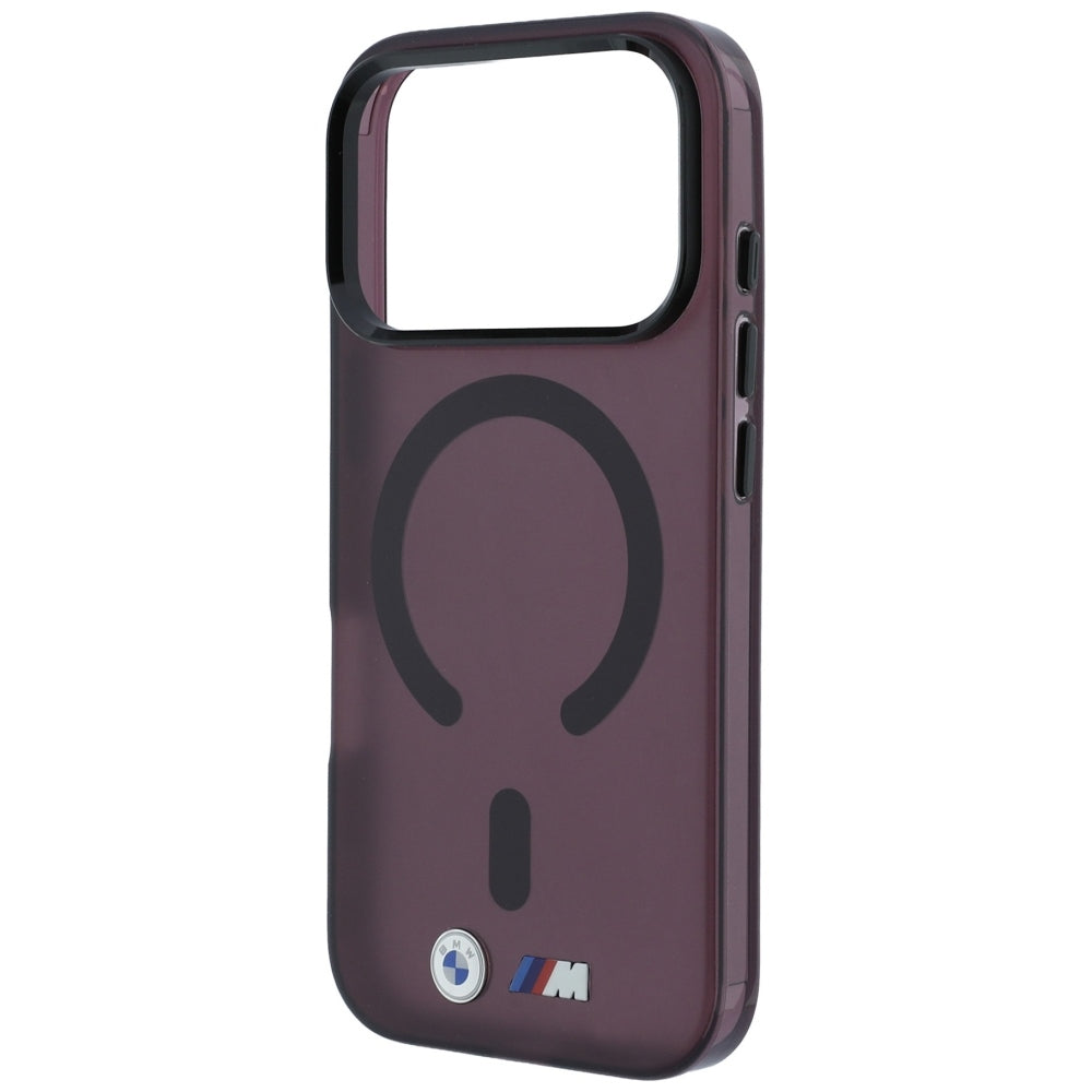 BMW M IML Matinis metalinis logotipas ir apvadai MagSafe dėklas iPhone 17 Pro / 18 Pro - Bordo -- iPhone 17 Pro / iPhone...