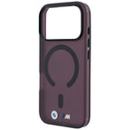 BMW M IML Matinis metalinis logotipas ir apvadai MagSafe dėklas iPhone 17 Pro / 18 Pro - Bordo -- iPhone 17 Pro / iPhone...