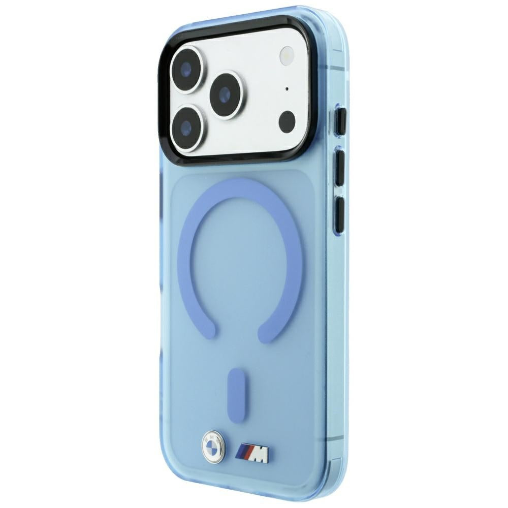 BMW M IML Šerkšto metalo logotipas ir apvadai MagSafe dėklas iPhone 17 Pro Max / 18 Pro Max - mėlynas -- iPhone 17 Pro...