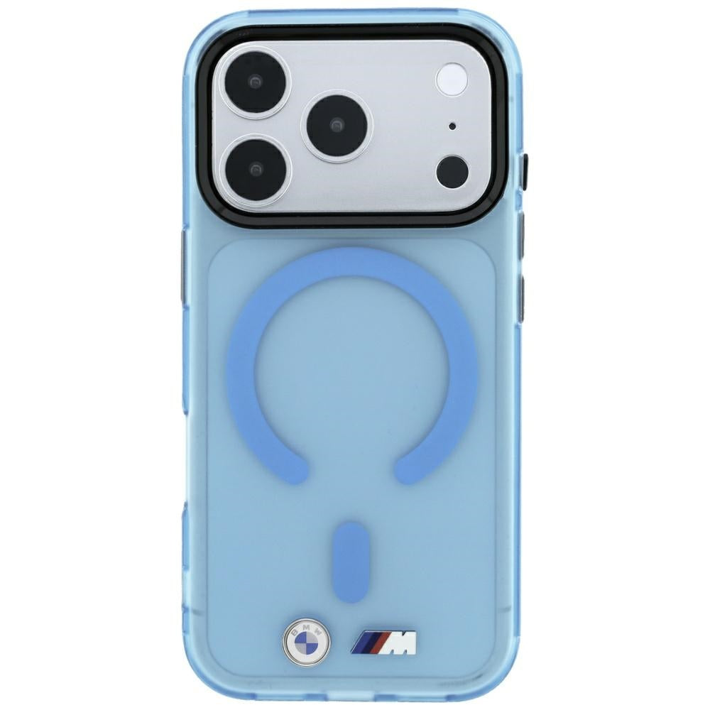 BMW M IML Šerkšto metalo logotipas ir apvadai MagSafe dėklas iPhone 17 Pro Max / 18 Pro Max - mėlynas -- iPhone 17 Pro...