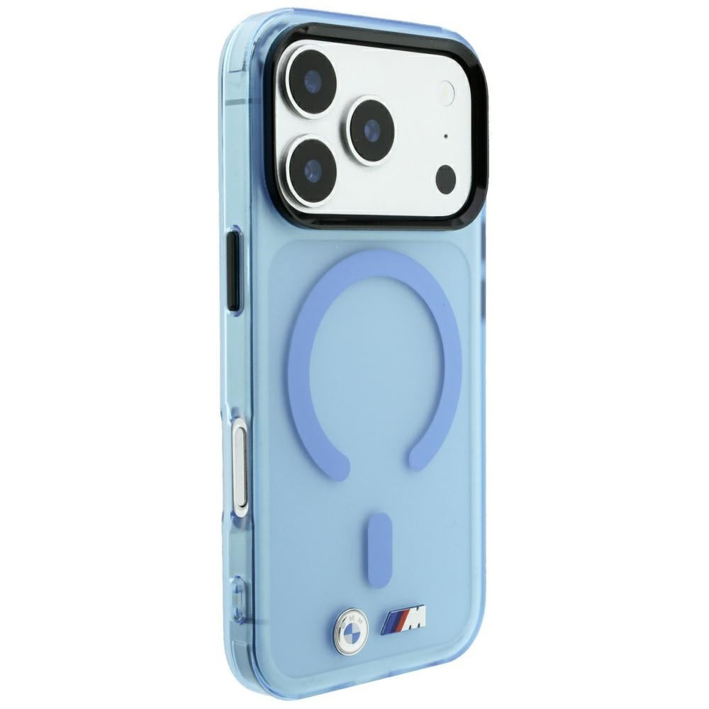 BMW M IML Šerkšto metalo logotipas ir apvadai MagSafe dėklas iPhone 17 Pro Max / 18 Pro Max - mėlynas -- iPhone 17 Pro...