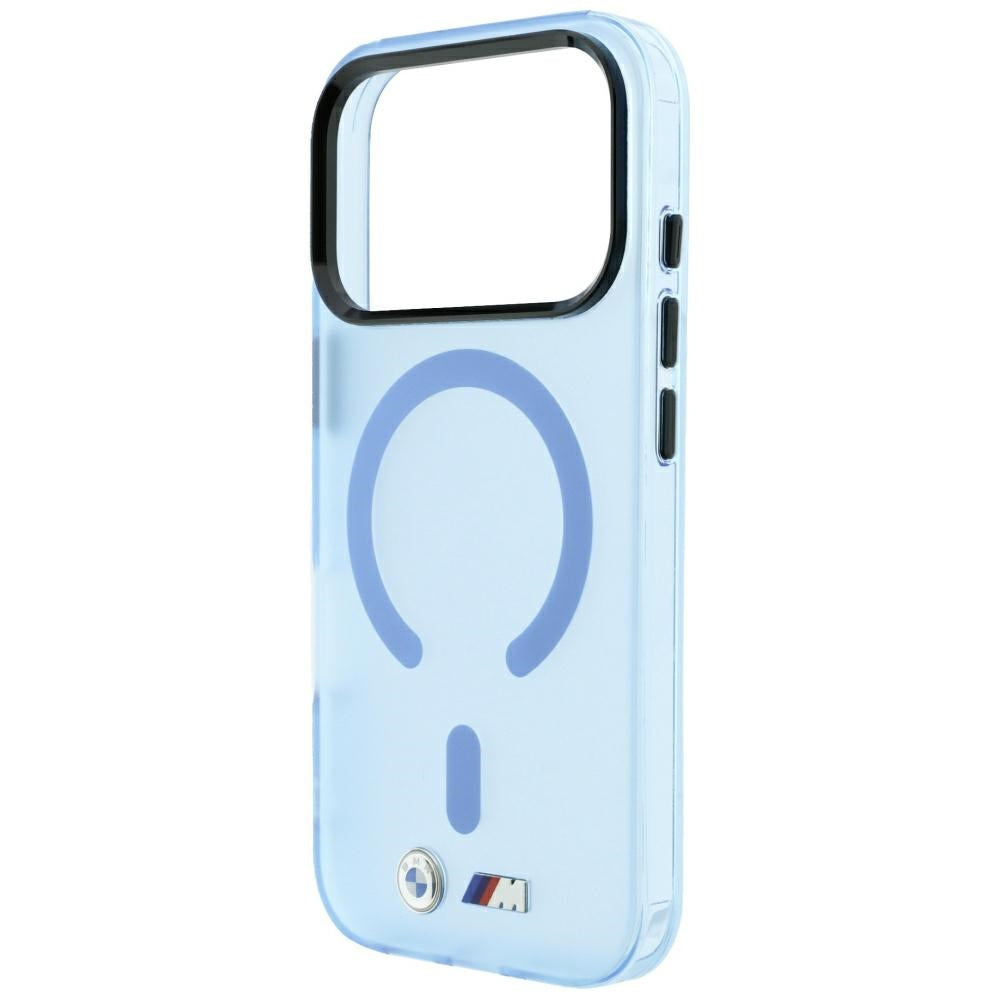 BMW M IML Šerkšto metalo logotipas ir apvadai MagSafe dėklas iPhone 17 Pro Max / 18 Pro Max - mėlynas -- iPhone 17 Pro...