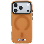 BMW M IML Šerkšto metalo logotipas ir apvadai MagSafe dėklas iPhone 17 Pro Max / 18 Pro Max - oranžinis -- iPhone 17 Pro...