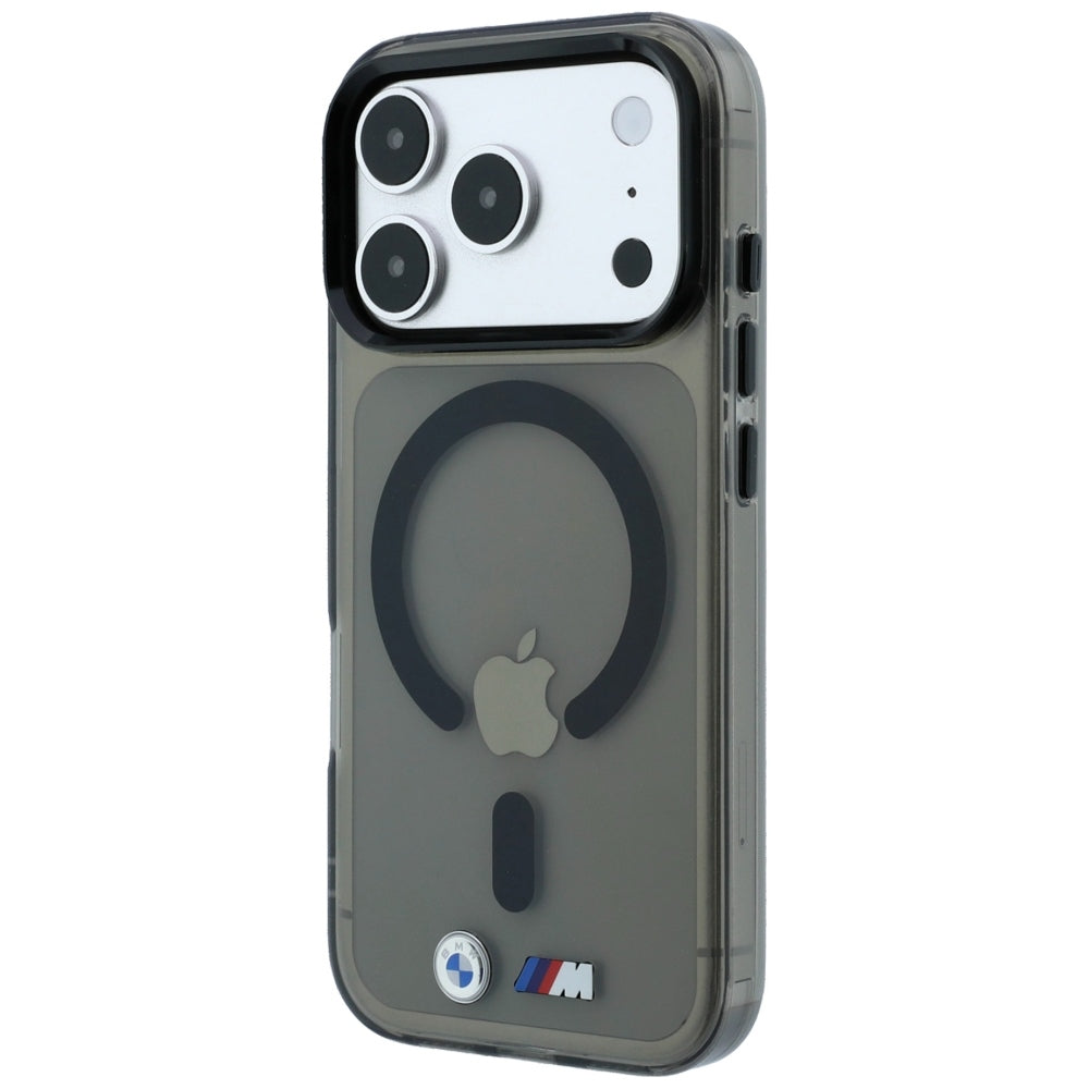 BMW M IML Blizgo metalo logotipas ir apvadai MagSafe dėklas iPhone 17 Pro / 18 Pro - juodas -- iPhone 17 Pro / iPhone 18 Pro