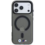 BMW M IML Blizgo metalo logotipas ir apvadai MagSafe dėklas iPhone 17 Pro / 18 Pro - juodas -- iPhone 17 Pro / iPhone 18 Pro
