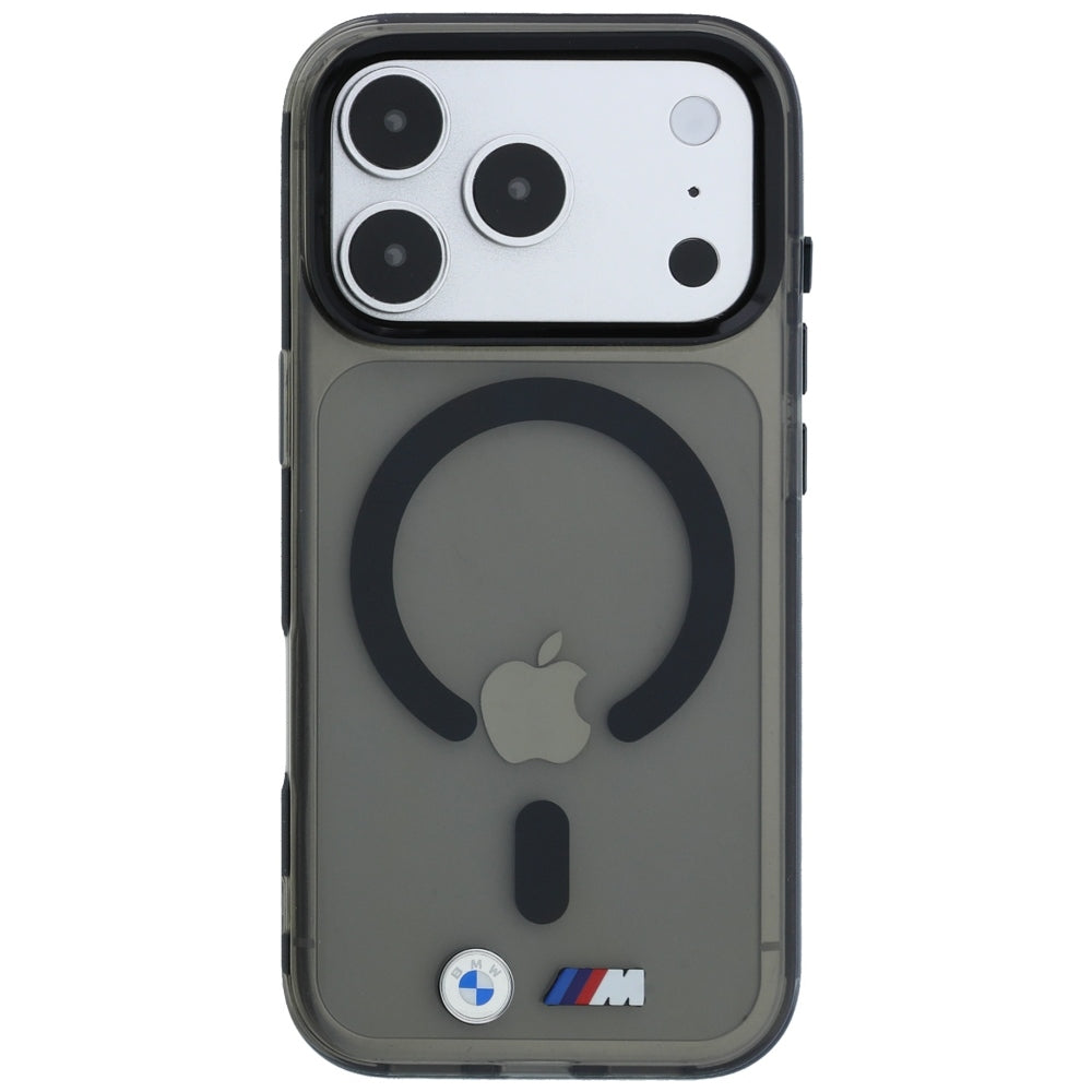 BMW M IML Blizgo metalo logotipas ir apvadai MagSafe dėklas iPhone 17 Pro / 18 Pro - juodas -- iPhone 17 Pro / iPhone 18 Pro