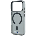 BMW M IML Blizgo metalo logotipas ir apvadai MagSafe dėklas iPhone 17 Pro / 18 Pro - juodas -- iPhone 17 Pro / iPhone 18 Pro