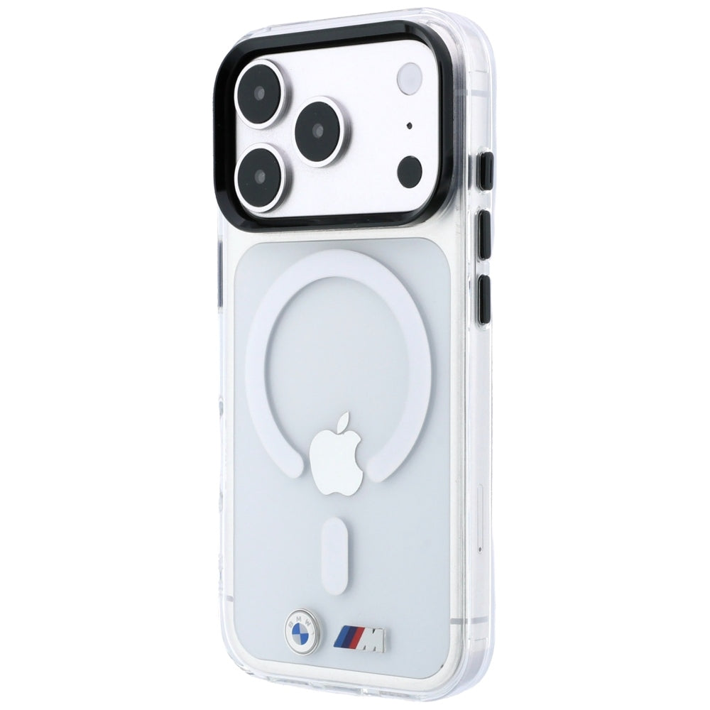 BMW M IML Glossy Metal Logo & Trims MagSafe dėklas iPhone 17 Pro / 18 Pro - Skaidrus -- iPhone 17 Pro / iPhone 18 Pro