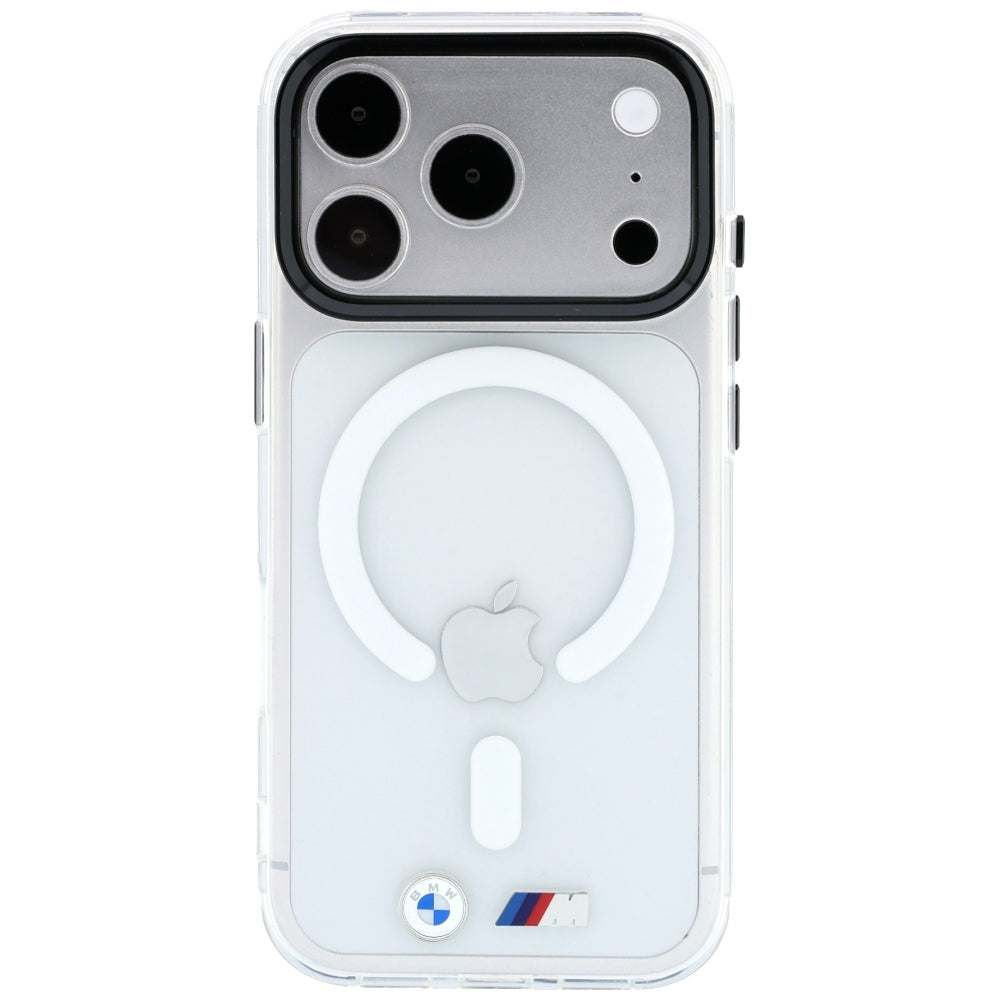 BMW M IML Glossy Metal Logo & Trims MagSafe dėklas iPhone 17 Pro / 18 Pro - Skaidrus -- iPhone 17 Pro / iPhone 18 Pro