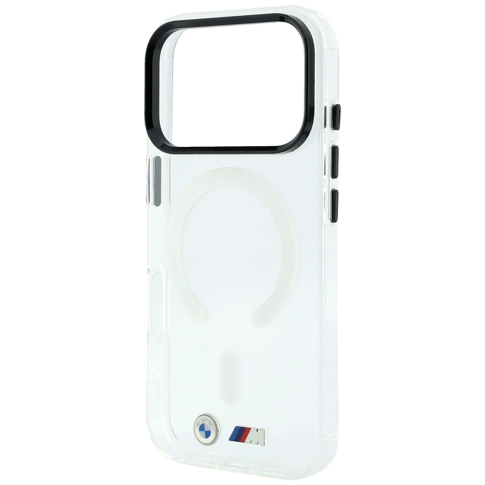 BMW M IML Glossy Metal Logo & Trims MagSafe dėklas iPhone 17 Pro / 18 Pro - Skaidrus -- iPhone 17 Pro / iPhone 18 Pro