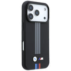 BMW M Quadrille Kevlar Anthracite & Tricolor Print Lines MagSafe dėklas iPhone 17 Pro / 18 Pro - Juodas -- iPhone 17 Pro...