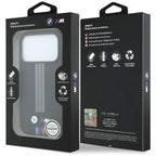 BMW M Quadrille Kevlar Anthracite & Tricolor Print Lines MagSafe dėklas iPhone 17 Pro / 18 Pro - Juodas -- iPhone 17 Pro...