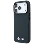 BMW M Quadrille Kevlar Metal Logo MagSafe dėklas iPhone 17 Pro / 18 Pro - Tamsiai mėlynas -- iPhone 17 Pro / iPhone 18 Pro