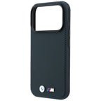 BMW M Quadrille Kevlar Metal Logo MagSafe dėklas iPhone 17 Pro / 18 Pro - Tamsiai mėlynas -- iPhone 17 Pro / iPhone 18 Pro